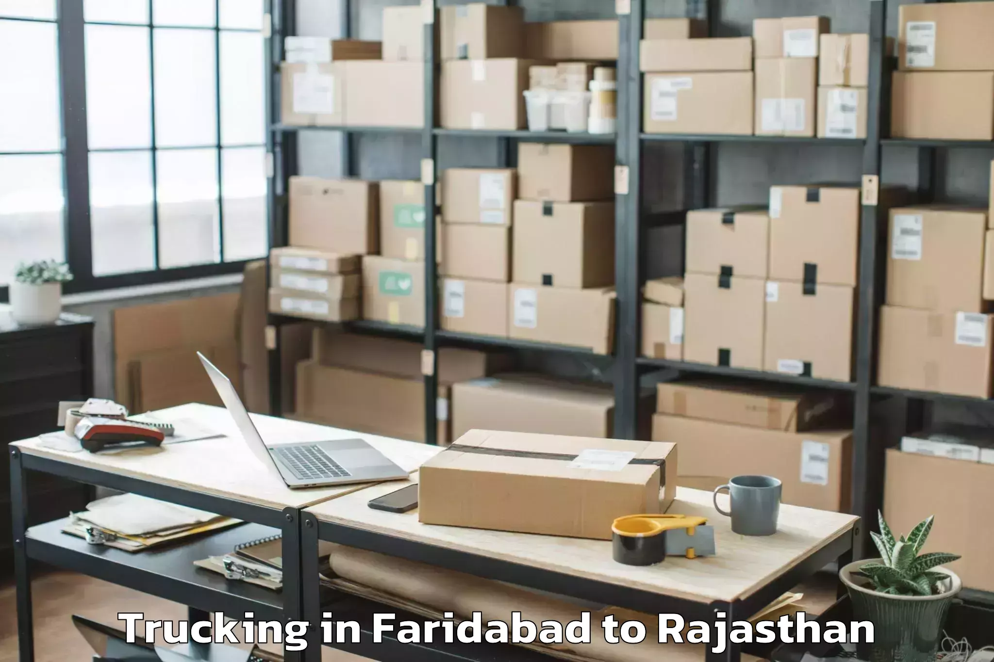 Professional Faridabad to Rajasthan University Of Health Trucking